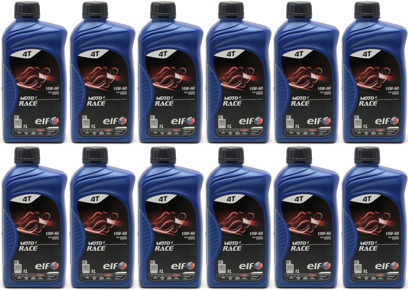 Elf Moto 4 Race 10W-60 4T Motorrad Motoröl 12x 1l = 12 Liter