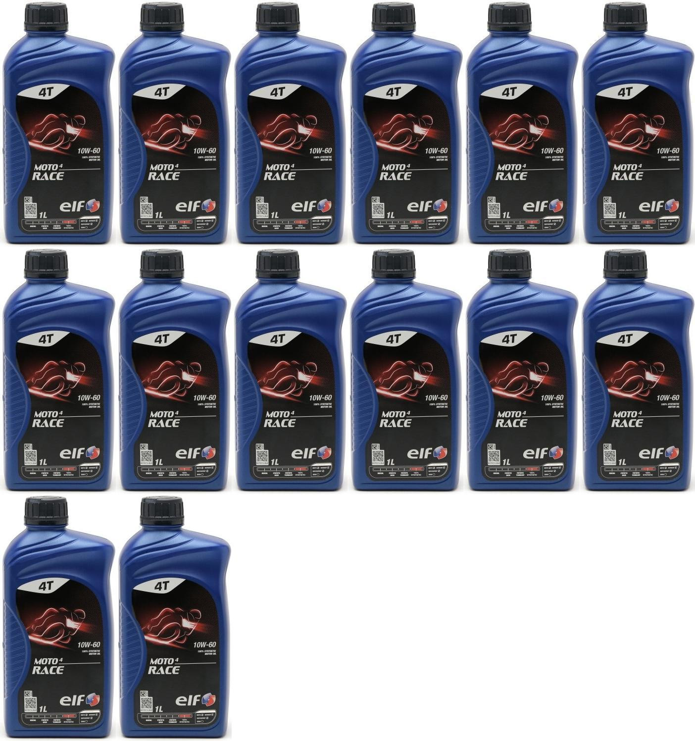 Elf Moto 4 Race 10W-60 4T Motorrad Motoröl 14x 1l = 14 Liter