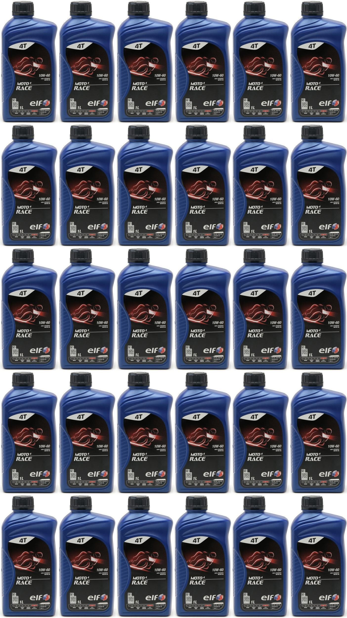 Elf Moto 4 Race 10W-60 4T Motorrad Motoröl 30x 1l = 30 Liter