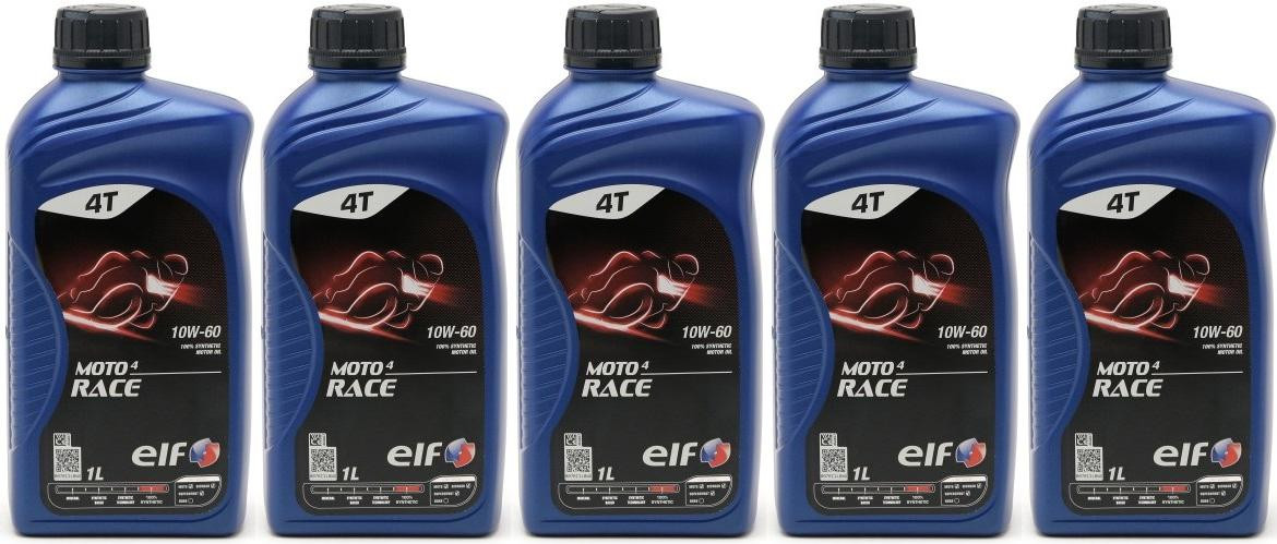 Elf Moto 4 Race 10W-60 4T Motorrad Motoröl 5x 1l = 5 Liter