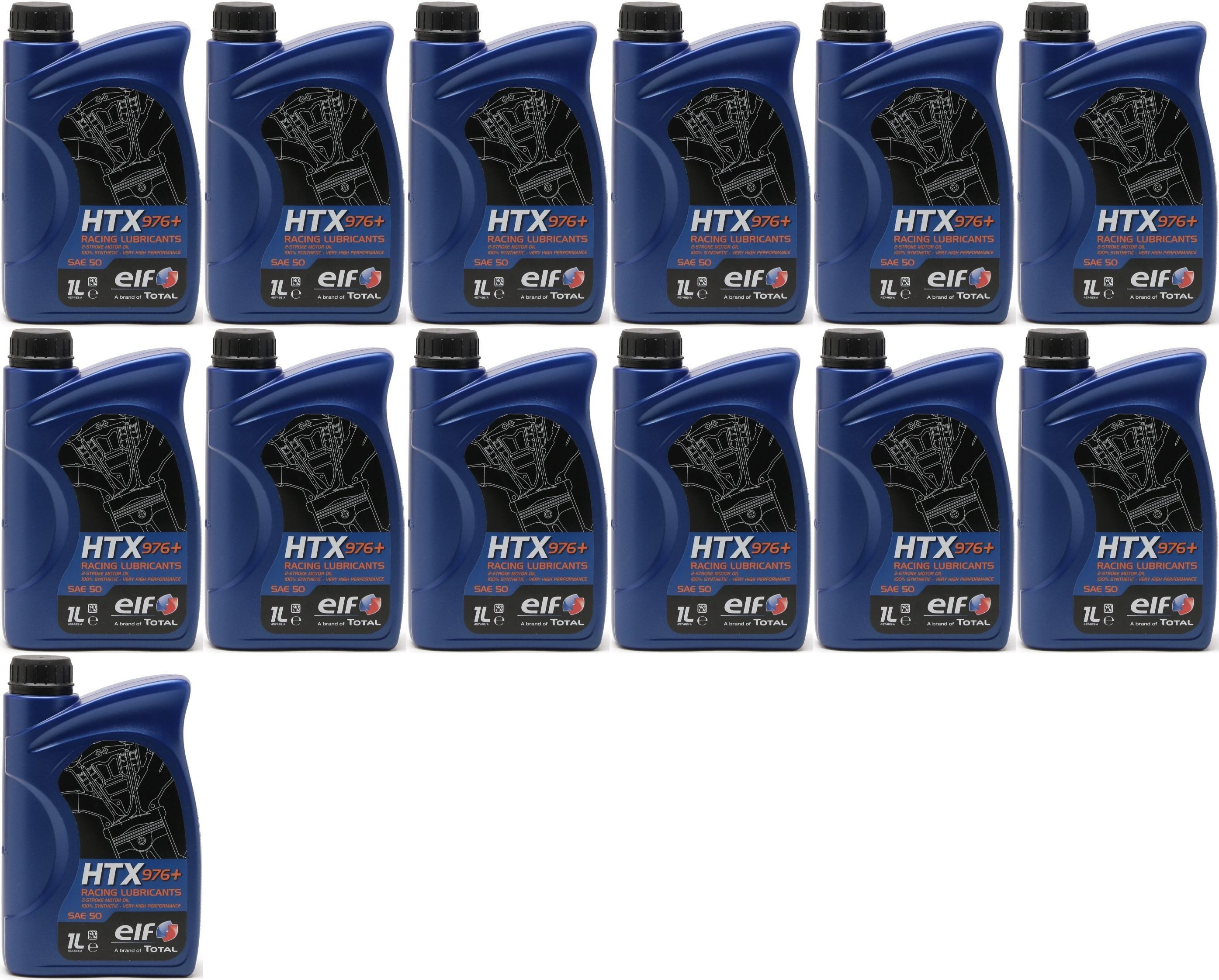 Elf HTX 976+ Racing Lubricants 100 % Synthetic 2-T Motoröl 13x 1l = 13 Liter