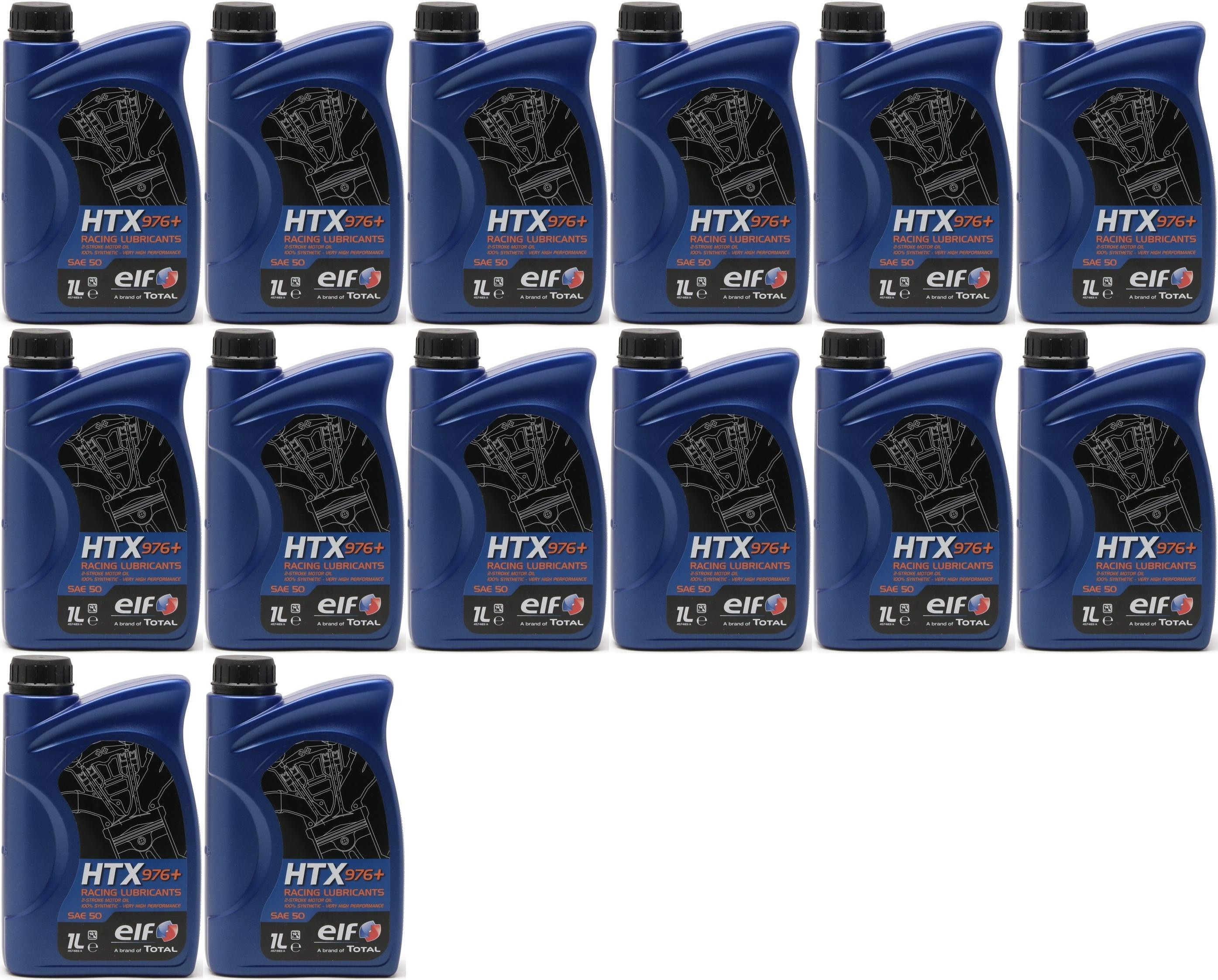 Elf HTX 976+ Racing Lubricants 100 % Synthetic 2-T Motoröl 14x 1l = 14 Liter