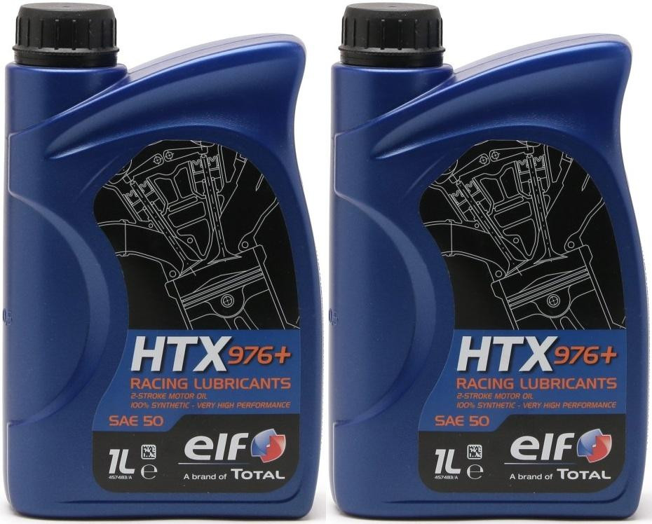 Elf HTX 976+ Racing Lubricants 100 % Synthetic 2-T Motoröl 2x 1l = 2 Liter