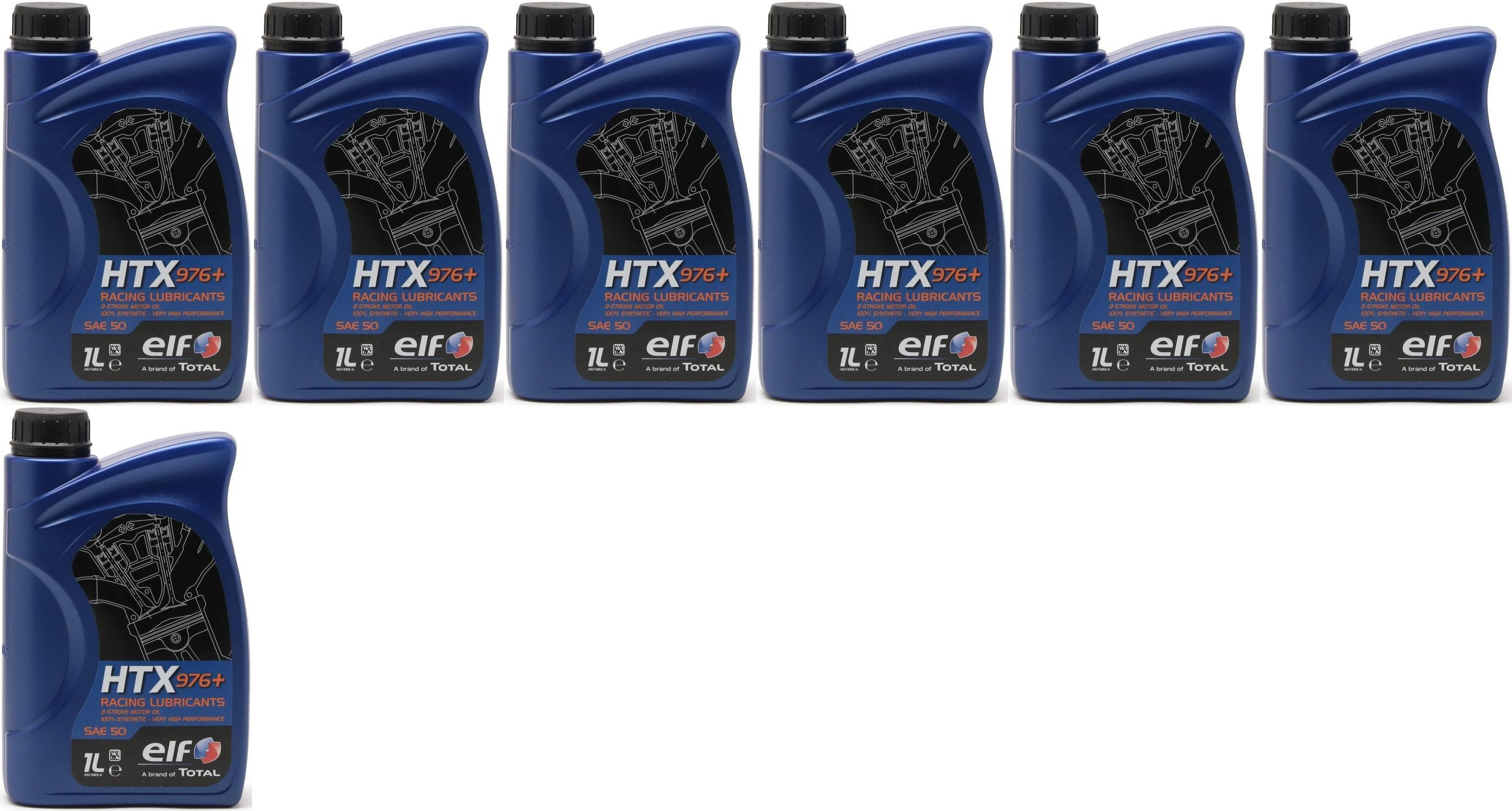 Elf HTX 976+ Racing Lubricants 100 % Synthetic 2-T Motoröl 7x 1l = 7 Liter