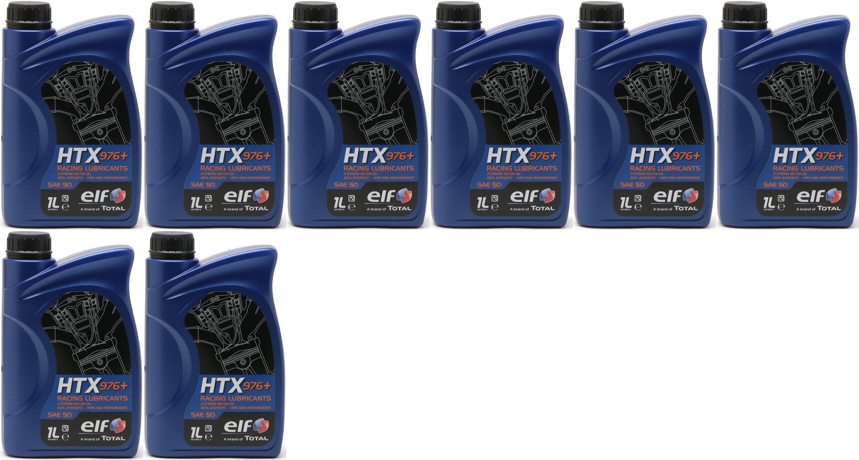 Elf HTX 976+ Racing Lubricants 100 % Synthetic 2-T Motoröl 8x 1l = 8 Liter