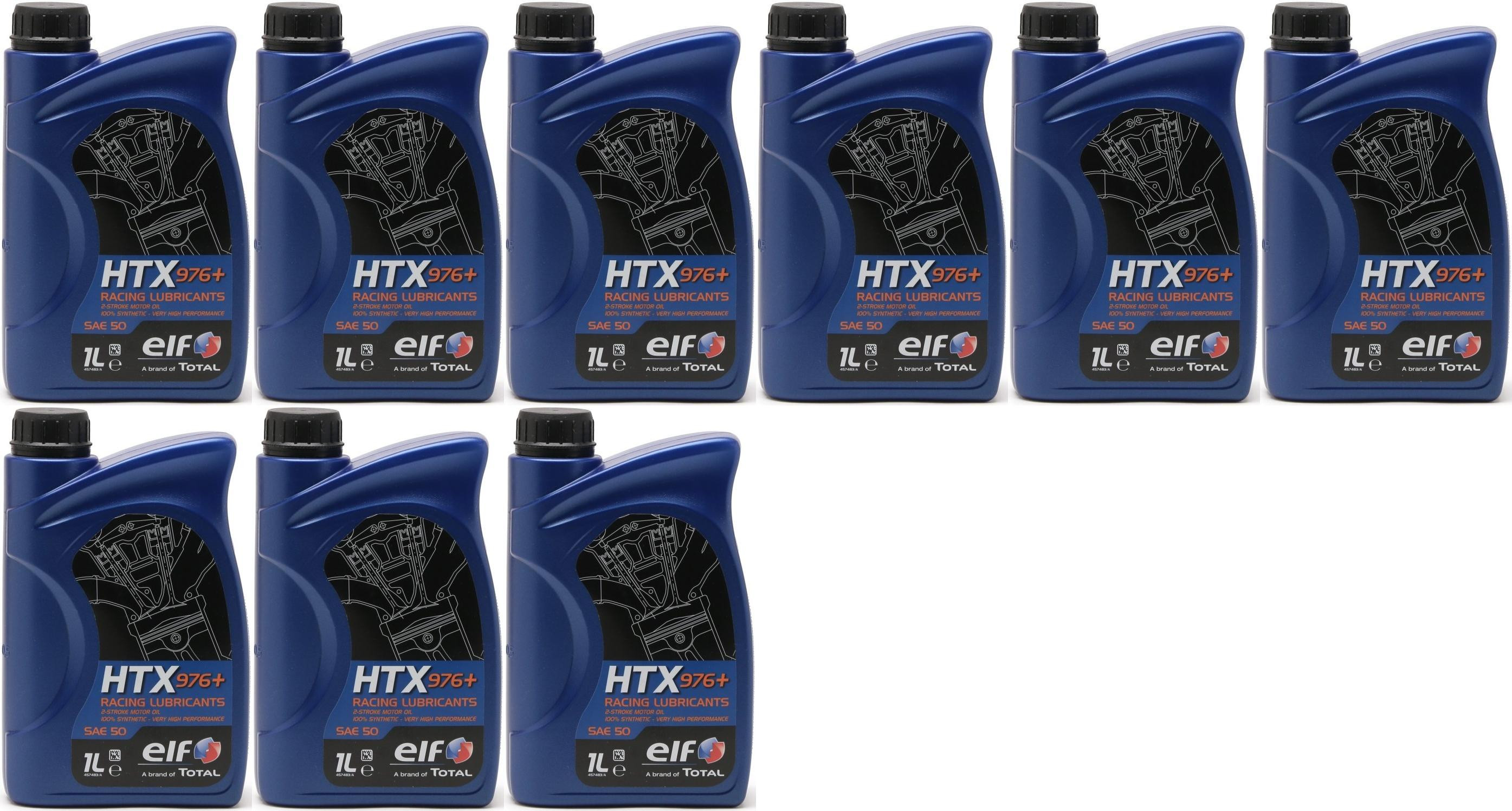 Elf HTX 976+ Racing Lubricants 100 % Synthetic 2-T Motoröl 9x 1l = 9 Liter