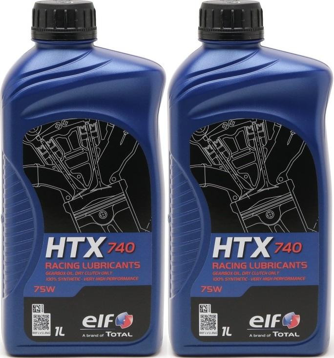 Elf HTX 740 Racing Getriebeöl 75W 2-Takt Motorrad Motoröl 2x 1l = 2 Liter
