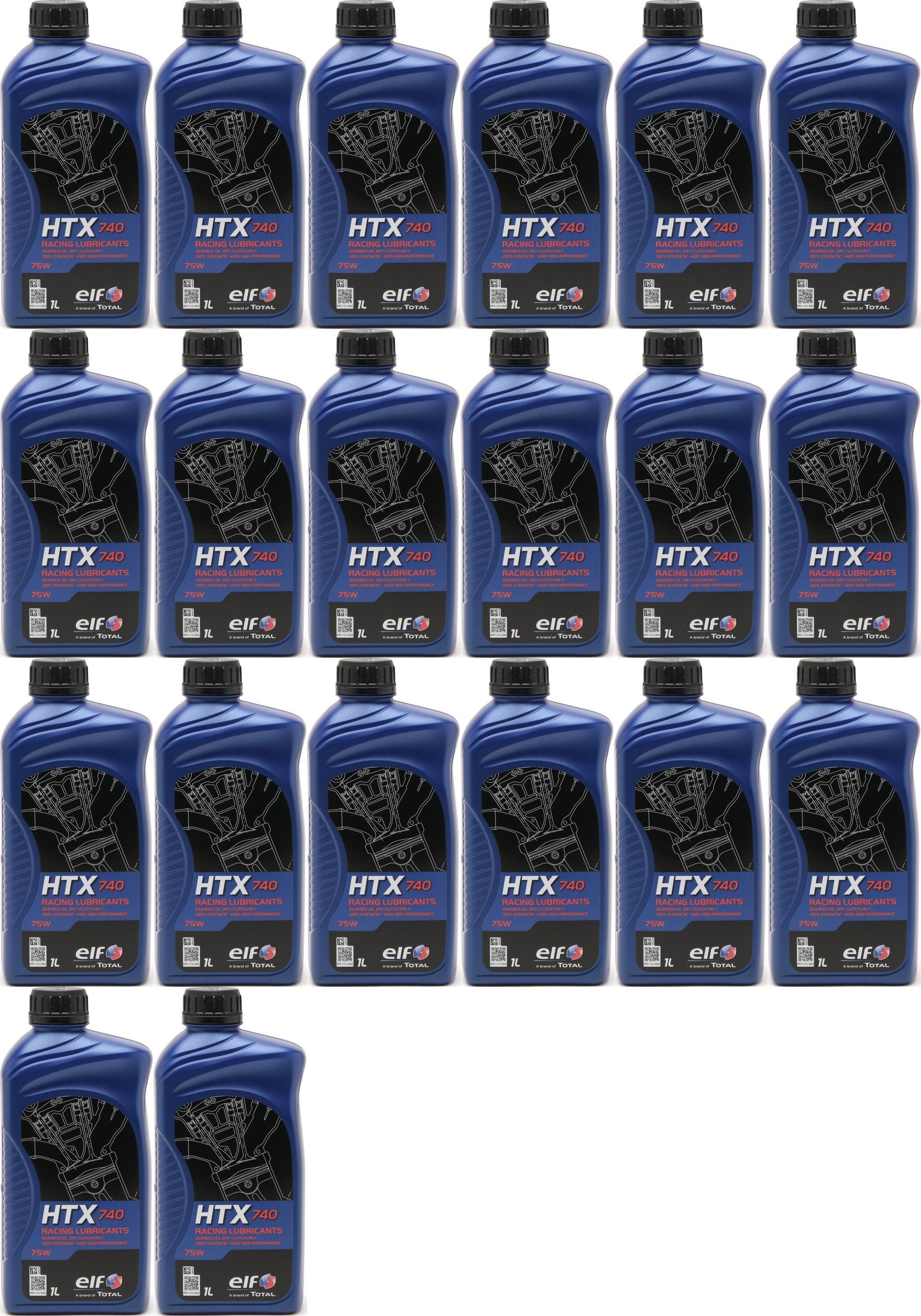 Elf HTX 740 Racing Getriebeöl 75W 2-Takt Motorrad Motoröl 20x 1l = 20 Liter