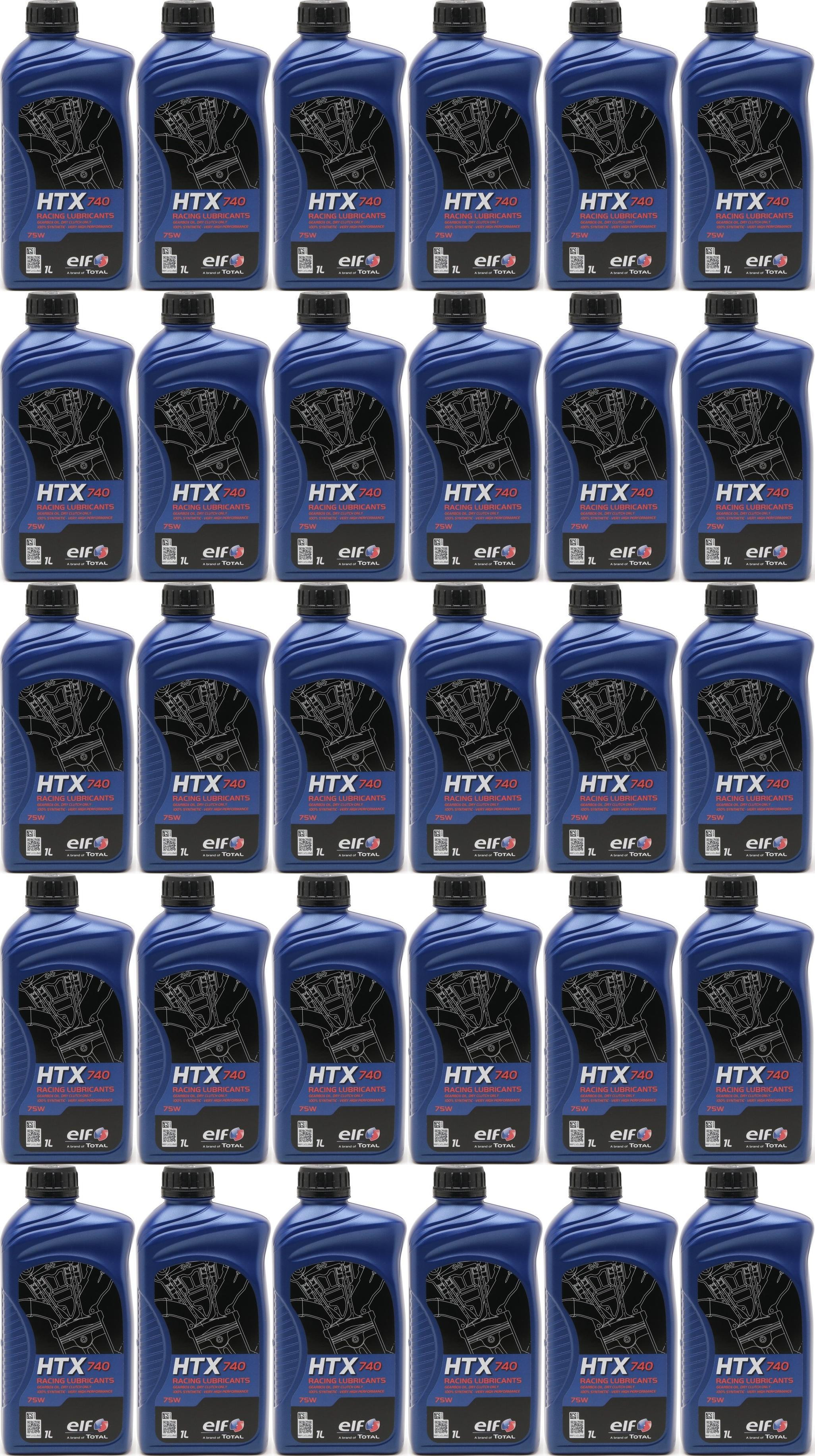 Elf HTX 740 Racing Getriebeöl 75W 2-Takt Motorrad Motoröl 30x 1l = 30 Liter