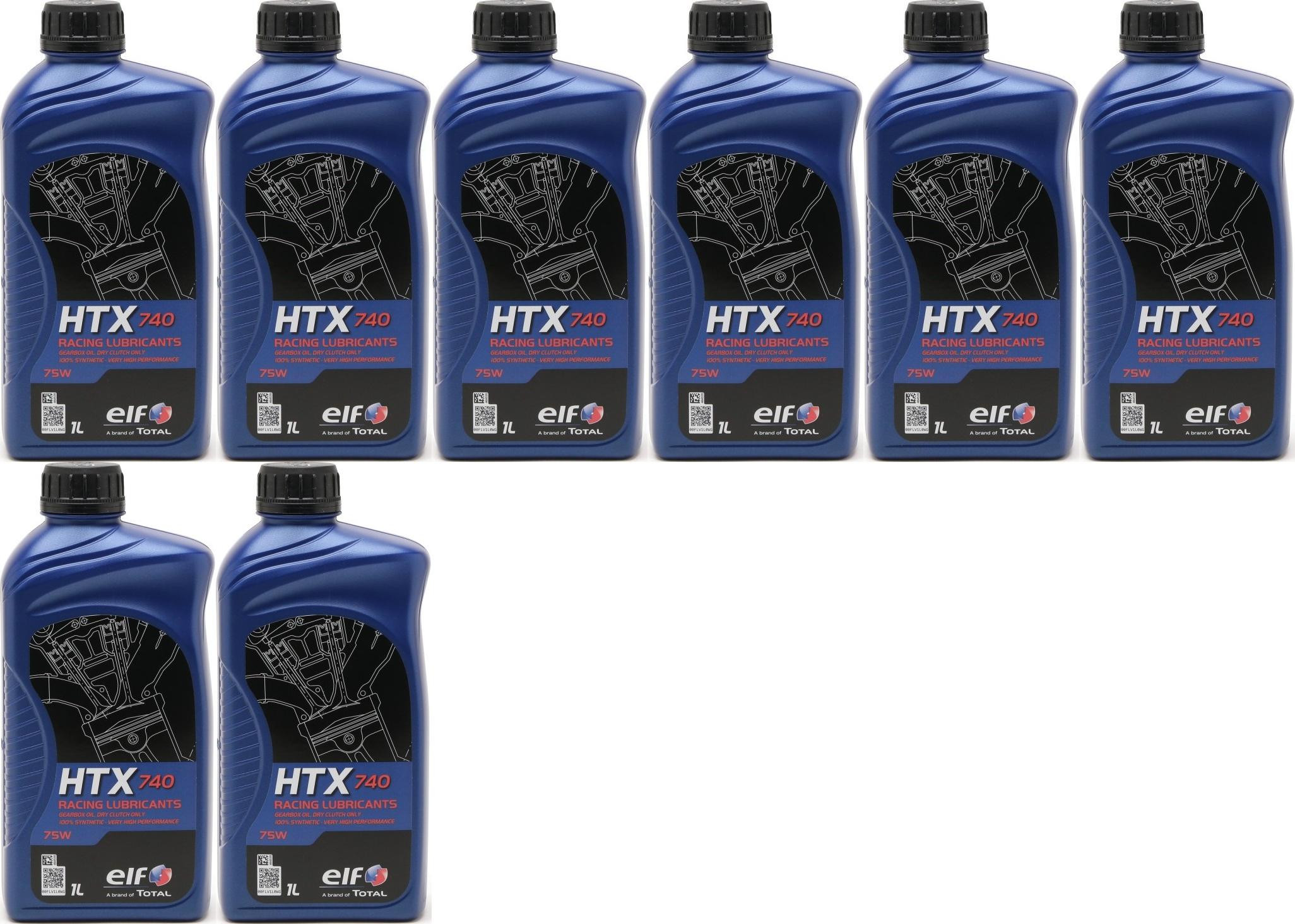 Elf HTX 740 Racing Getriebeöl 75W 2-Takt Motorrad Motoröl 8x 1l = 8 Liter
