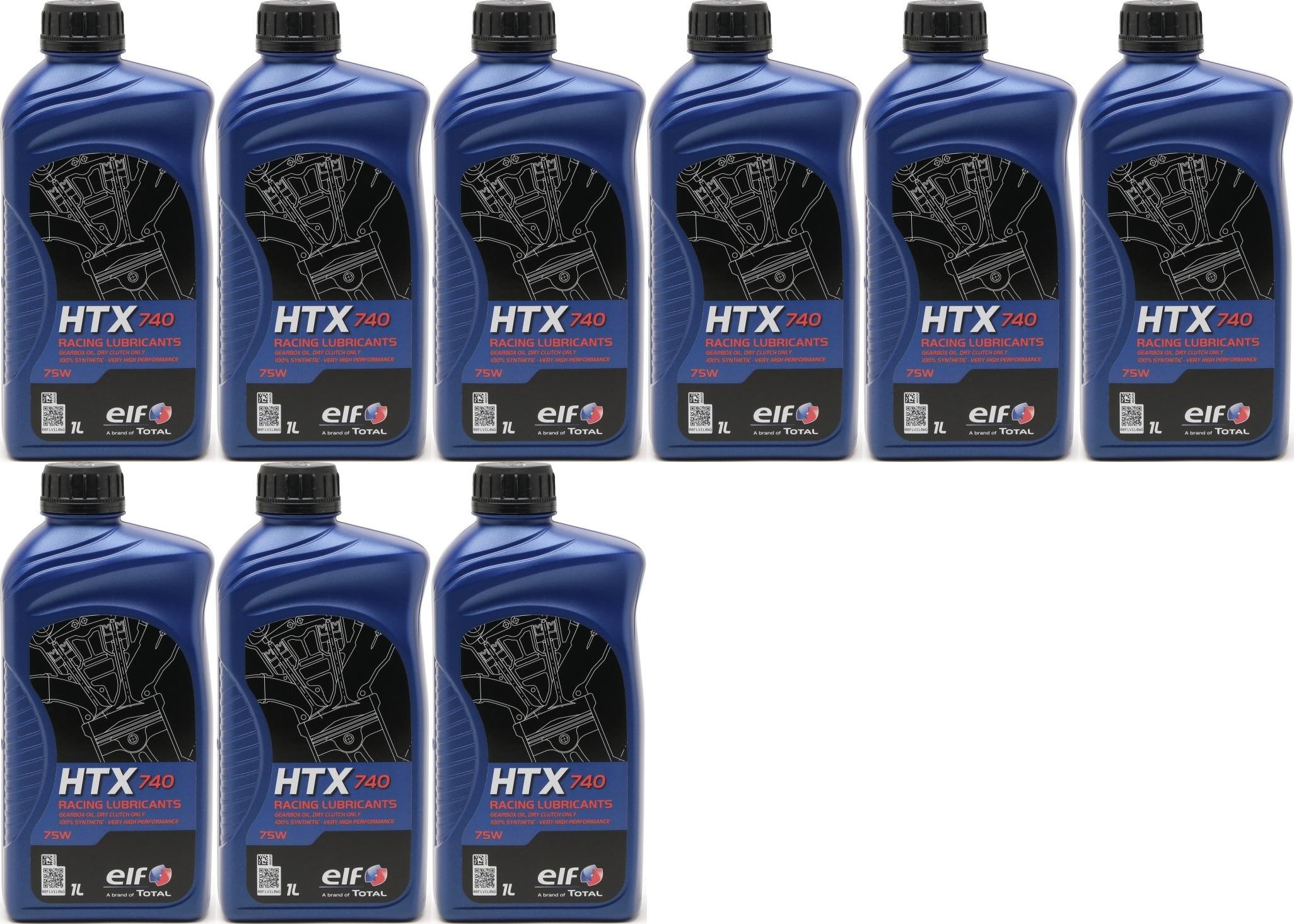 Elf HTX 740 Racing Getriebeöl 75W 2-Takt Motorrad Motoröl 9x 1l = 9 Liter