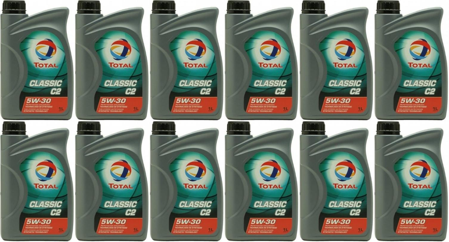 TOTAL Quartz Classic C2 5W-30 Motoröl 12x 1l = 12 Liter