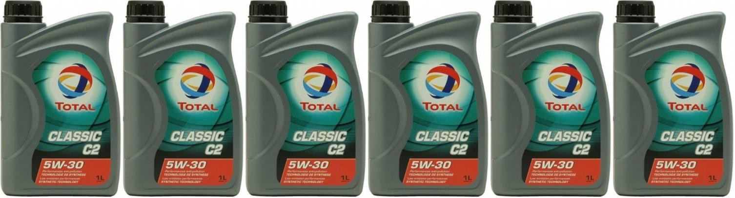 TOTAL Quartz Classic C2 5W-30 Motoröl 6x 1l = 6 Liter