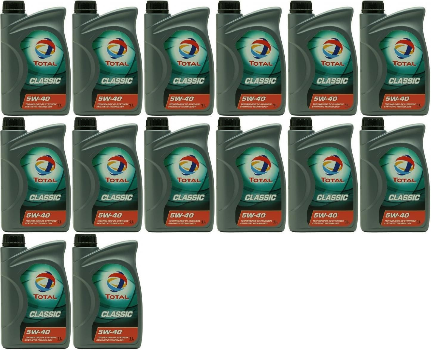 Total Classic 9 5W-40 Motoröl 14x 1l = 14 Liter