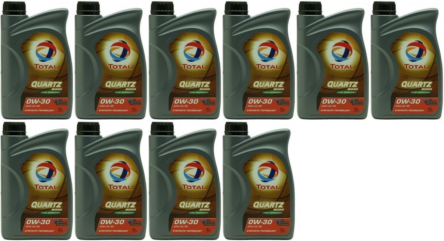 Total Quartz 9000 Fuel Economy 0W-30 Motoröl 10x 1l = 10 Liter