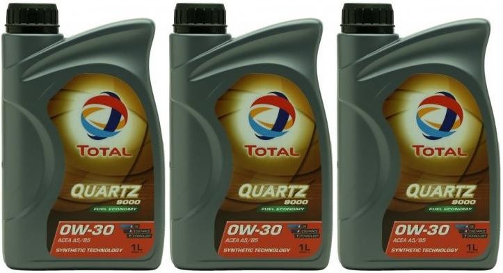 Total Quartz 9000 Fuel Economy 0W-30 Motoröl 3x 1l = 3 Liter