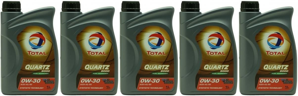 Total Quartz 9000 Fuel Economy 0W-30 Motoröl 5x 1l = 5 Liter