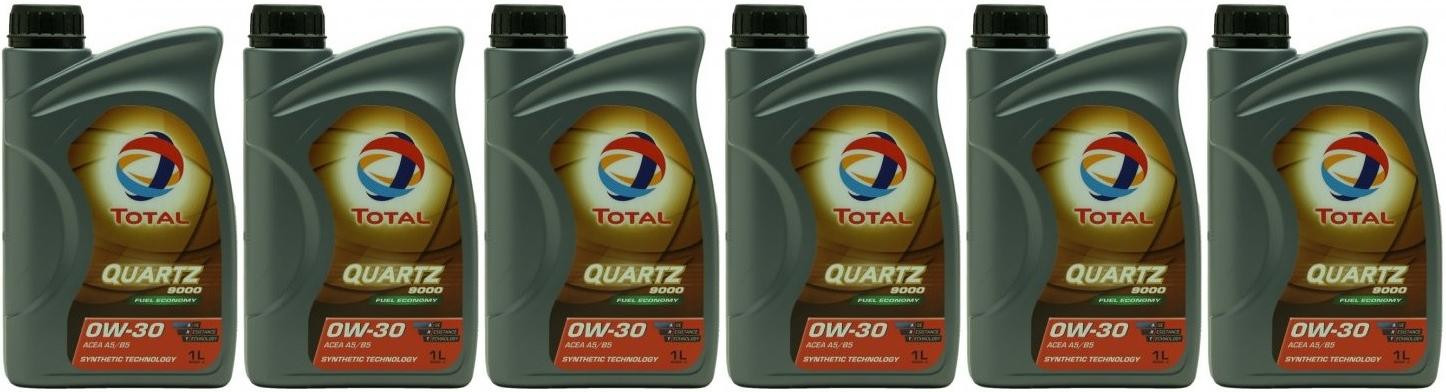 Total Quartz 9000 Fuel Economy 0W-30 Motoröl 6x 1l = 6 Liter