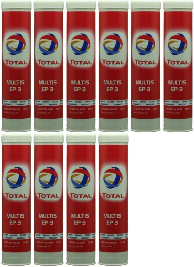 Total Multis EP 3 Mehrzweck-Hochdruckfett Braun Fett Kartusche 10x 400 Gramm
