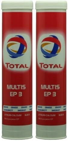 Total Multis EP 3 Mehrzweck-Hochdruckfett Braun Fett Kartusche 2x 400 Gramm