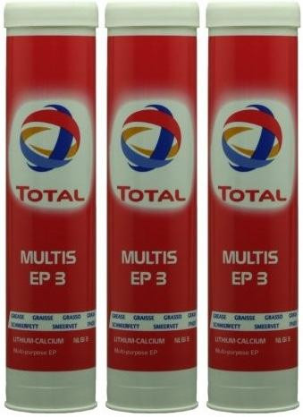 Total Multis EP 3 Mehrzweck-Hochdruckfett Braun Fett Kartusche 3x 400 Gramm