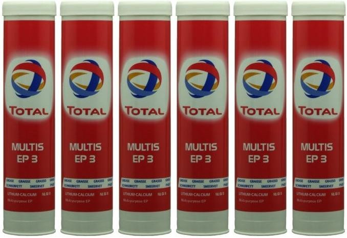 Total Multis EP 3 Mehrzweck-Hochdruckfett Braun Fett Kartusche 6x 400 Gramm