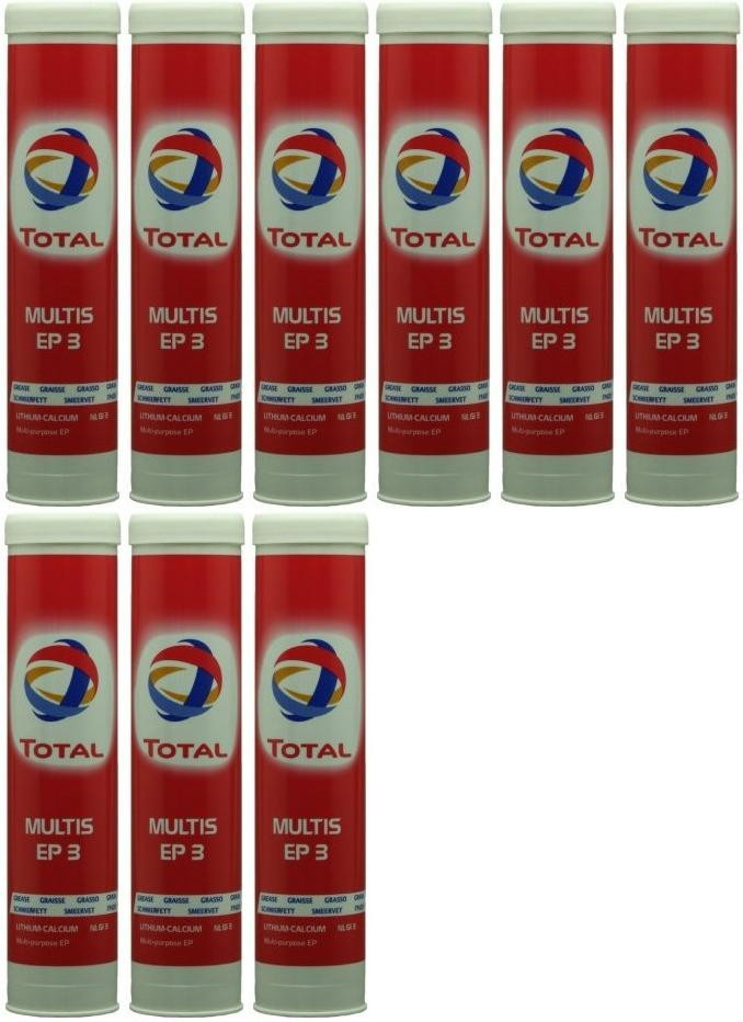 Total Multis EP 3 Mehrzweck-Hochdruckfett Braun Fett Kartusche 9x 400 Gramm
