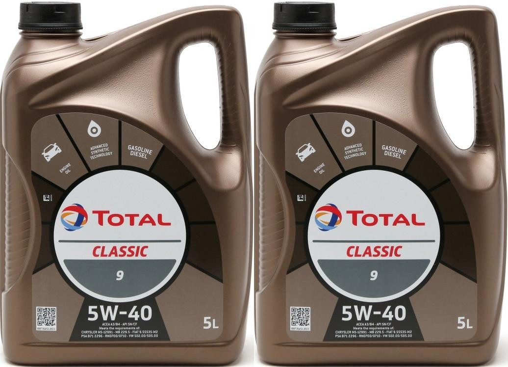 Total Classic 9 5W-40 Motoröl 2x 5 = 10 Liter