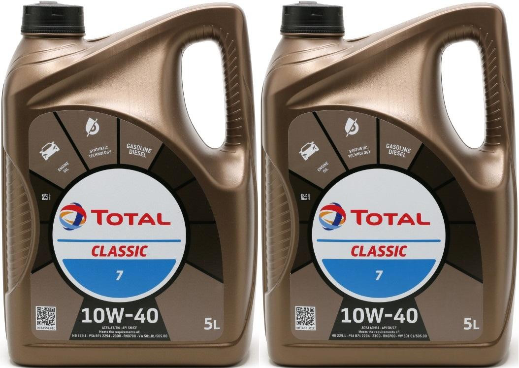 Total Classic 7 10W-40 Motoröl 2x 5 = 10 Liter