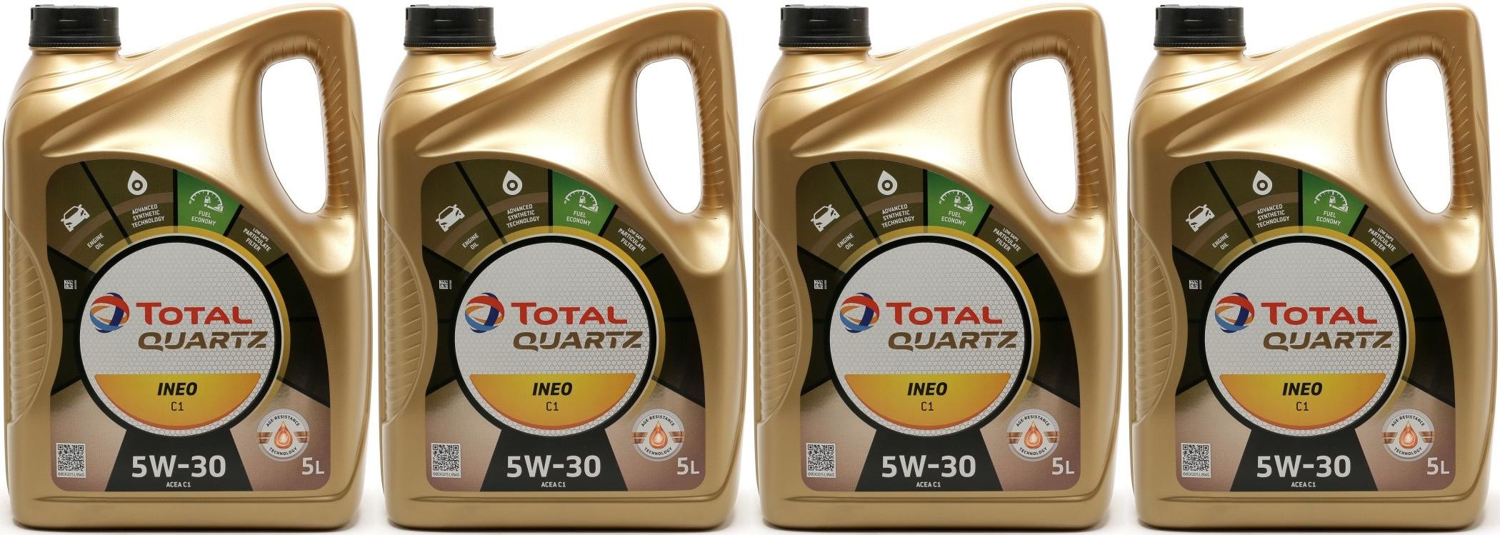 Total Quartz Ineo C1 5W-30 Motoröl 4x 5 = 20 Liter