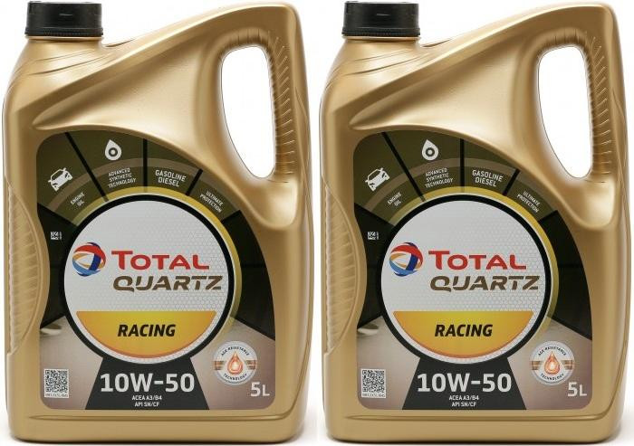 Total Quartz Racing 10W-50 Motoröl 2x 5 = 10 Liter