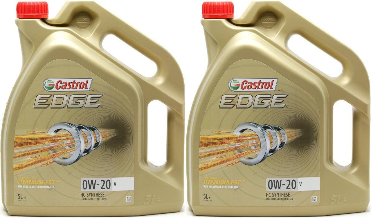 Castrol Edge V 0W-20 Motoröl 2x 5 = 10 Liter