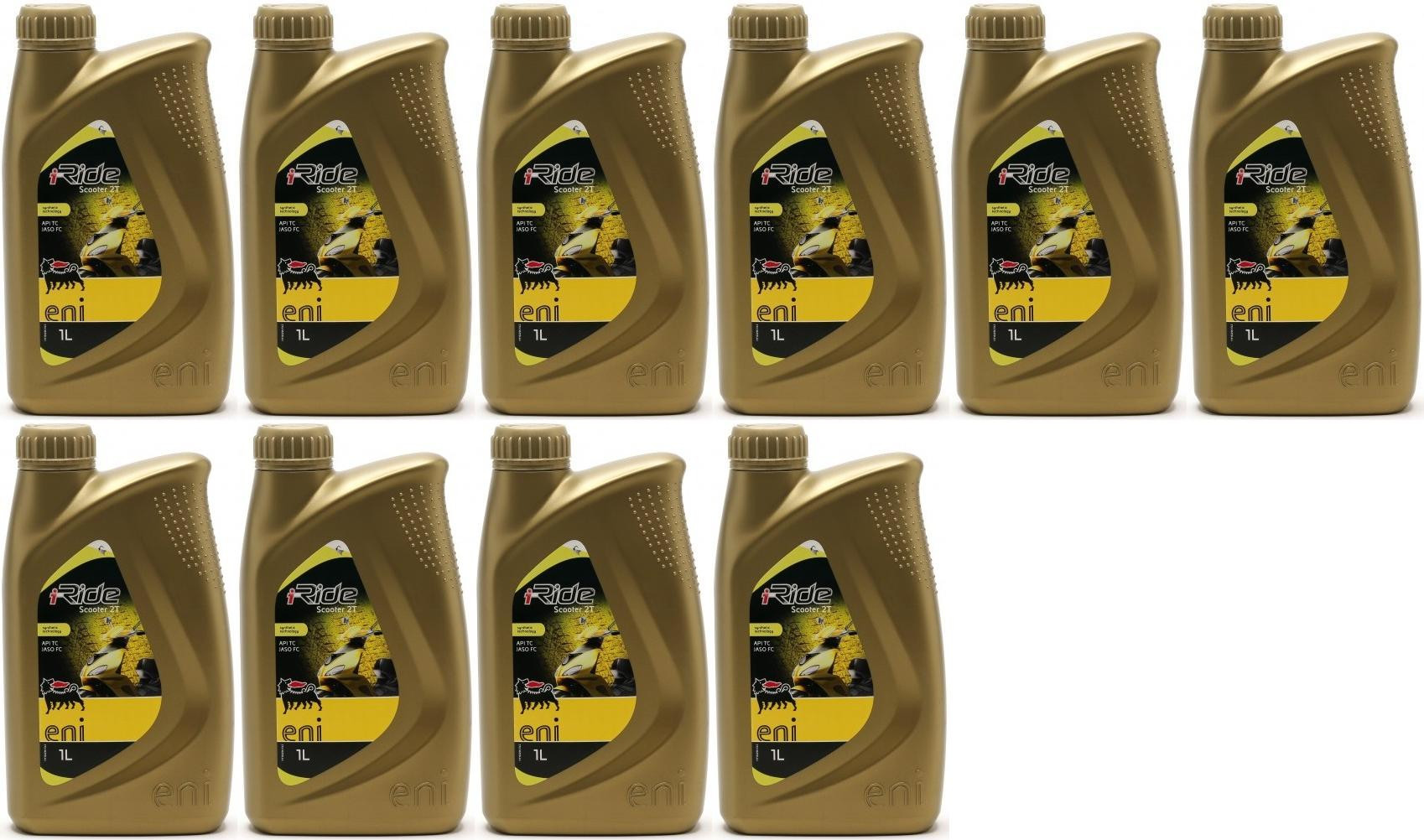 Eni i-Ride Scooter 2T synthetisches Motorrad Motoröl 10x 1l = 10 Liter
