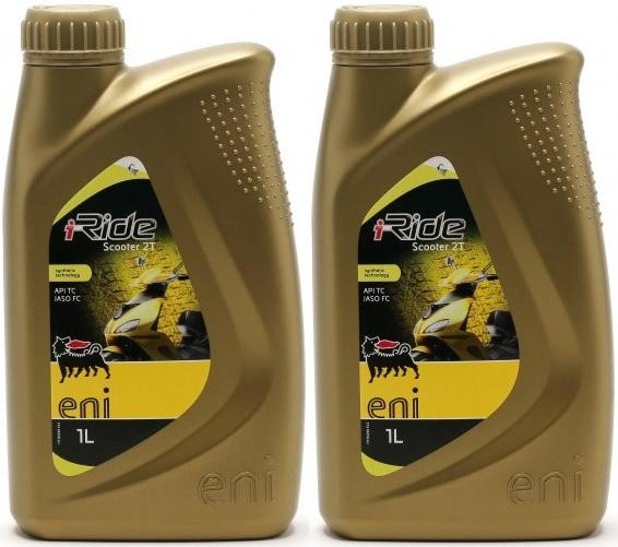Eni i-Ride Scooter 2T synthetisches Motorrad Motoröl 2x 1l = 2 Liter