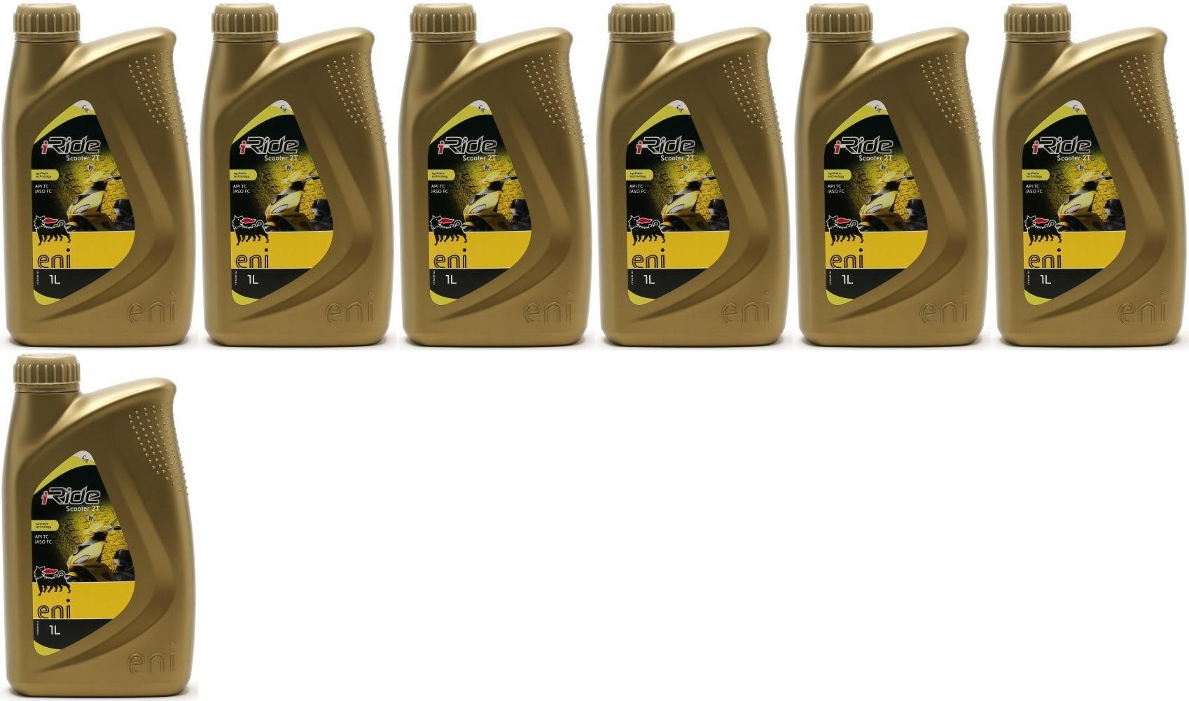 Eni i-Ride Scooter 2T synthetisches Motorrad Motoröl 7x 1l = 7 Liter