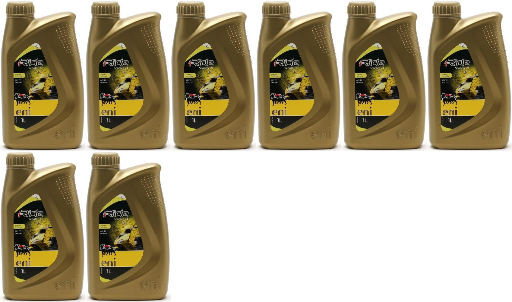 Eni i-Ride Scooter 2T synthetisches Motorrad Motoröl 8x 1l = 8 Liter
