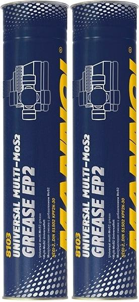 Mannol EP-2 Multi-MoS2 Grease Universalfett Fett Kartusche 2x 400 Gramm