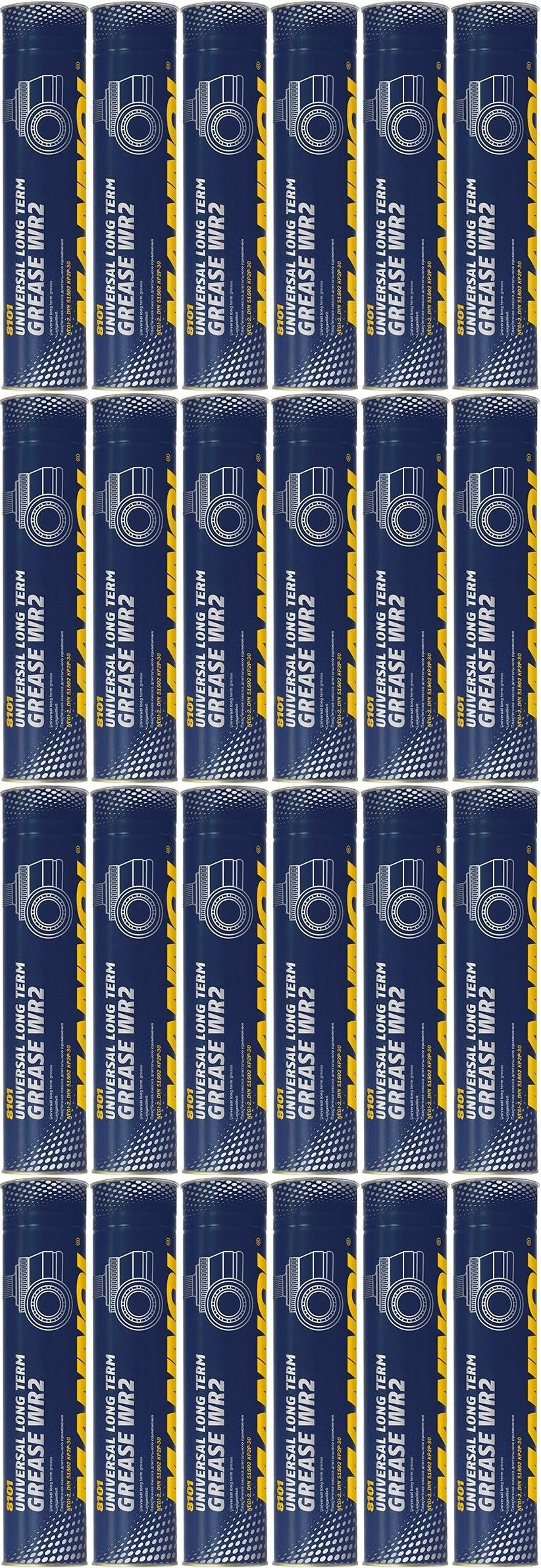 Mannol MANNOL WR-2 Long Term Grease Fett Fett Kartusche 24x 400 Gramm