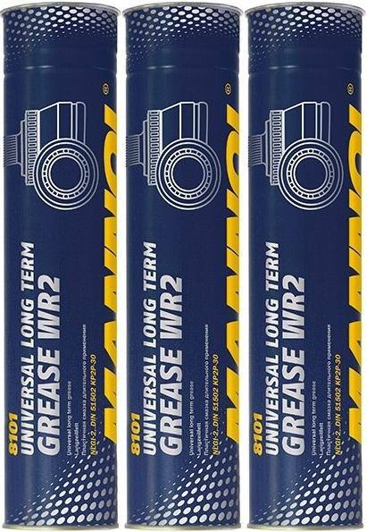 Mannol MANNOL WR-2 Long Term Grease Fett Fett Kartusche 3x 400 Gramm