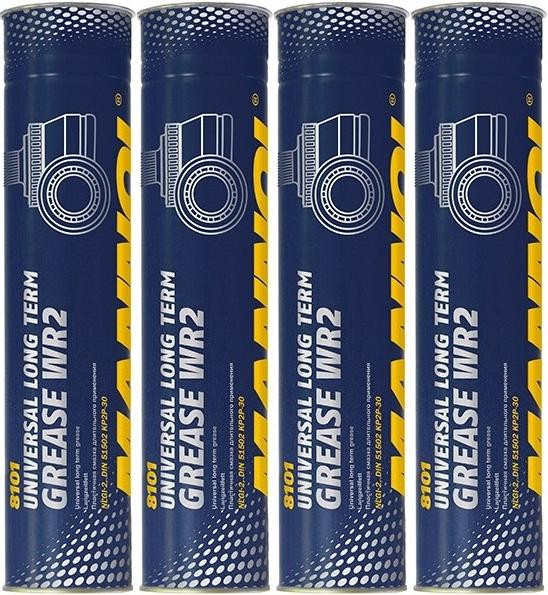 Mannol MANNOL WR-2 Long Term Grease Fett Fett Kartusche 4x 400 Gramm