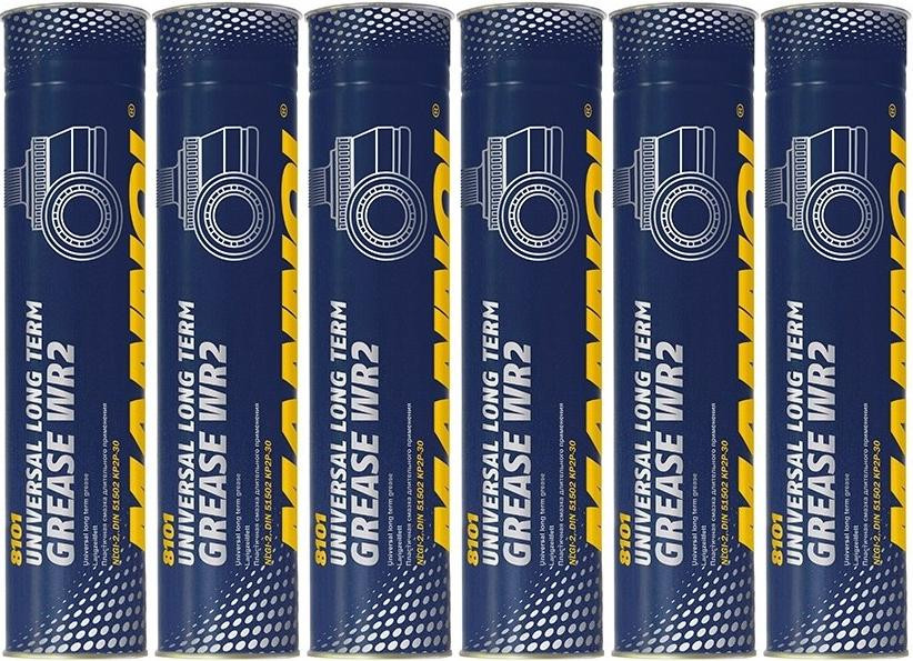 Mannol MANNOL WR-2 Long Term Grease Fett Fett Kartusche 6x 400 Gramm