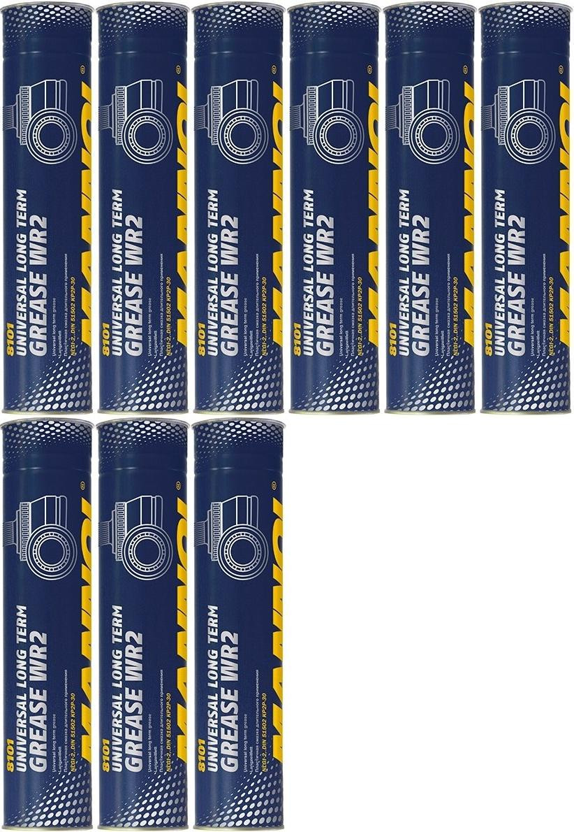 Mannol MANNOL WR-2 Long Term Grease Fett Fett Kartusche 9x 400 Gramm