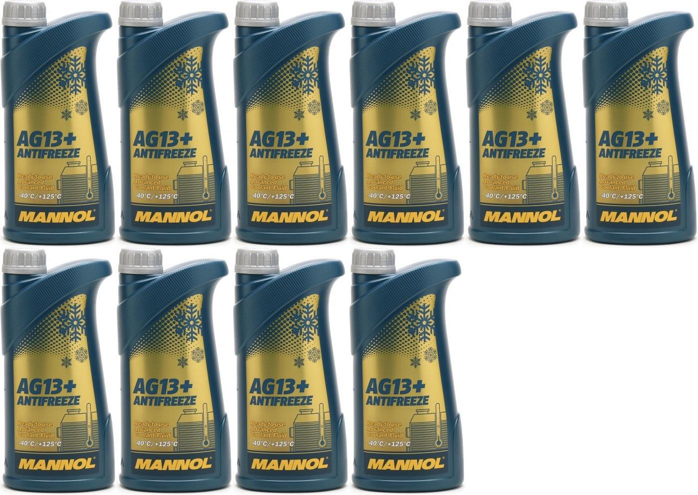 Mannol Kühlerfrostschutz Antifreeze AG13+ -40 Fertigmischung 10x 1l = 10 Liter