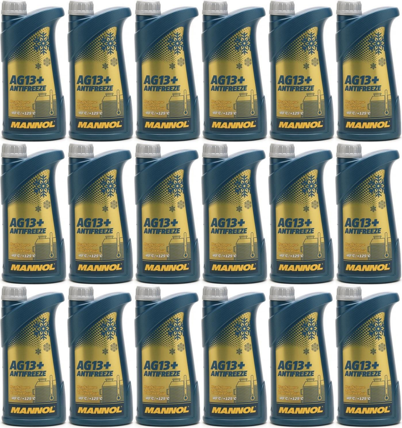 Mannol Kühlerfrostschutz Antifreeze AG13+ -40 Fertigmischung 18x 1l = 18 Liter