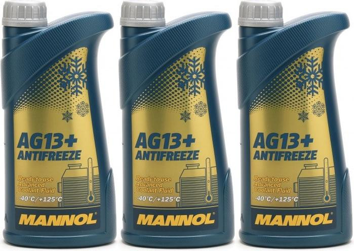 Mannol Kühlerfrostschutz Antifreeze AG13+ -40 Fertigmischung 3x 1l = 3 Liter