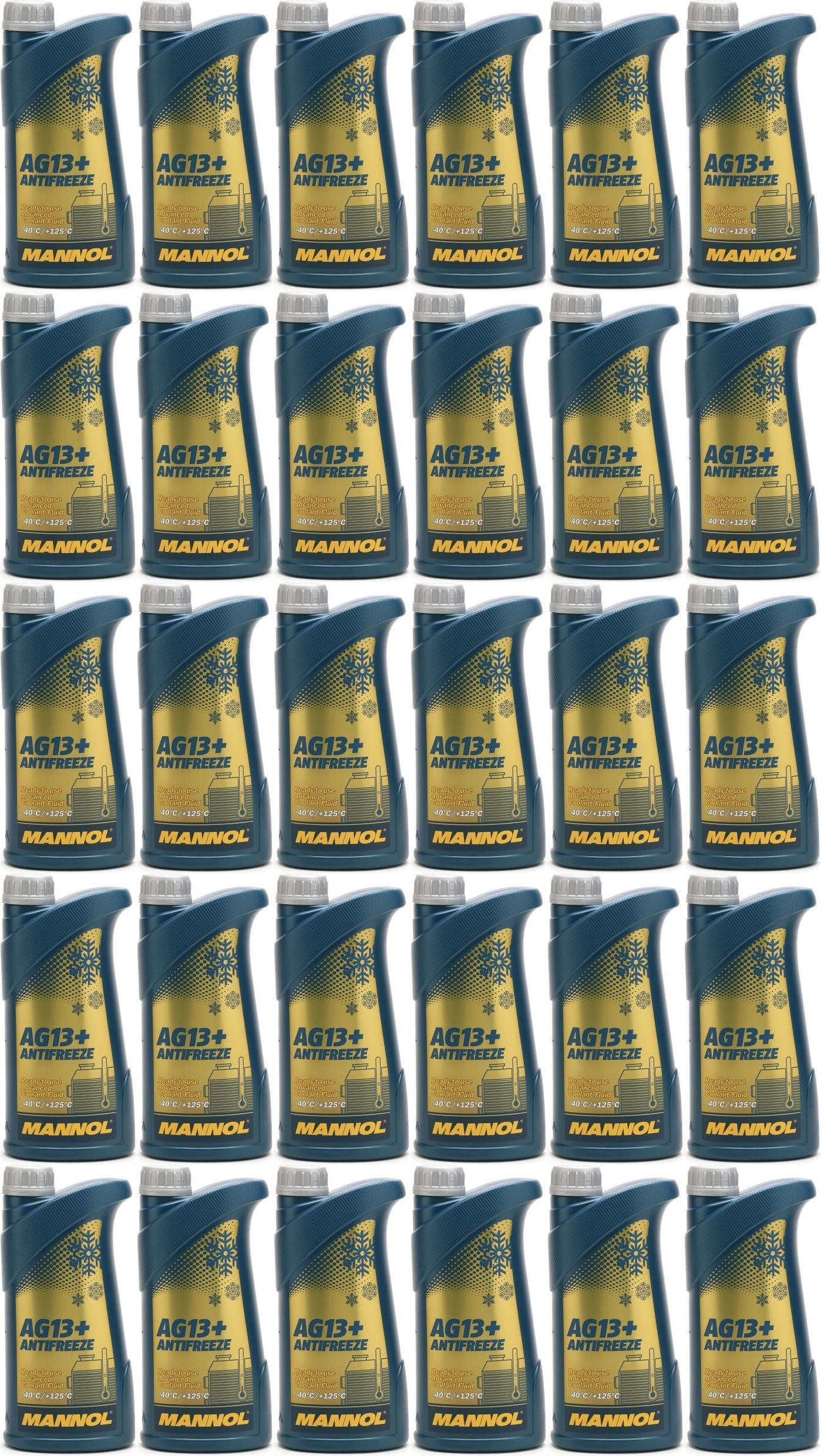 Mannol Kühlerfrostschutz Antifreeze AG13+ -40 Fertigmischung 30x 1l = 30 Liter