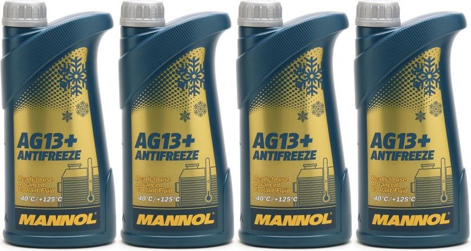 Mannol Kühlerfrostschutz Antifreeze AG13+ -40 Fertigmischung 4x 1l = 4 Liter