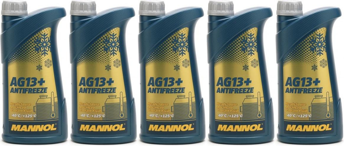 Mannol Kühlerfrostschutz Antifreeze AG13+ -40 Fertigmischung 5x 1l = 5 Liter