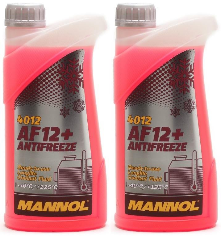 Mannol Kühlerfrostschutz Antifreeze AF12+ -40 Fertigmischung 2x 1l = 2 Liter