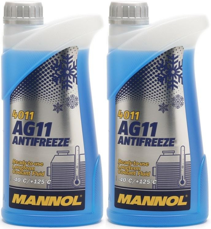 Mannol Kühlerfrostschutz Antifreeze AG11 -40 Fertigmischung 2x 1l = 2 Liter